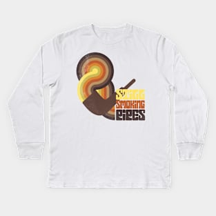 Still Smoking Pipes Retro Smoke Swirl Kids Long Sleeve T-Shirt